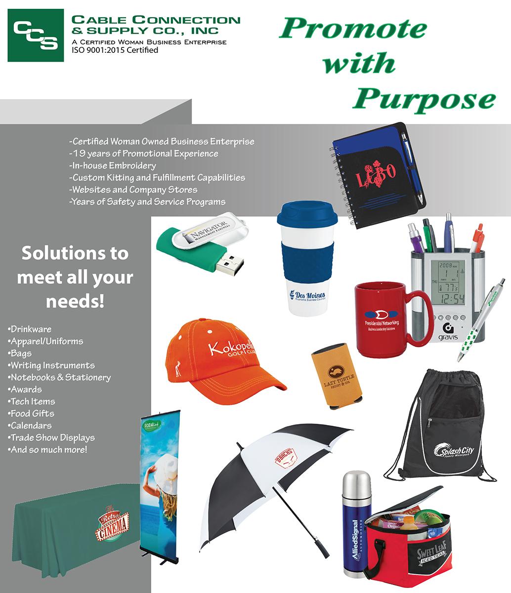 Image: Flyer with promotional items